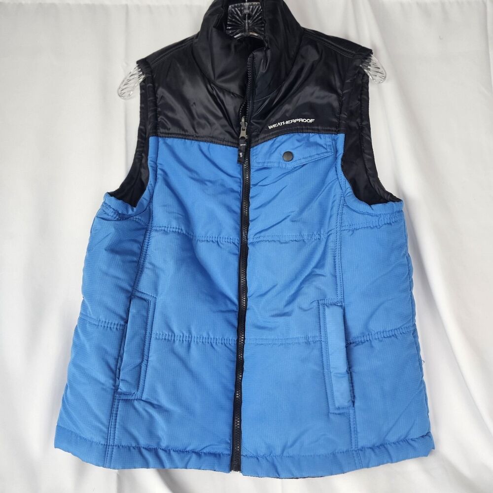 Weatherproof black and blue reversible‎ puffer vest XL